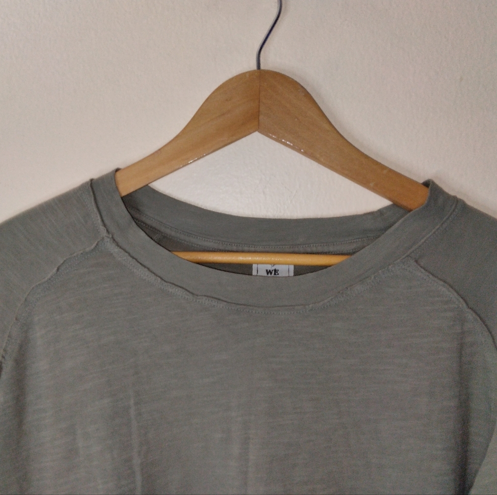 New Free People Arden Tee Long Sleeve Oversize Olive Washed Army Green S… - Picture 7 of 14